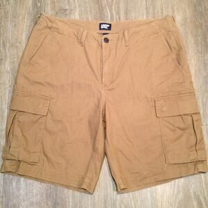 Lands' End Men's 10" Traditional Fit Knockabout Cargo Shorts Tan 37